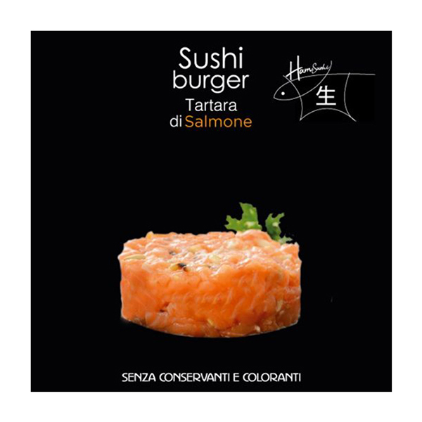 SUSHI BURGER TARTARE DI SALMONE 13 PZ DA 80 GR