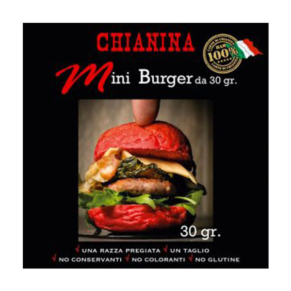 HAMBURGER MEDAGLIETTA DI CHIANINA 50 PZ DA 30 GR