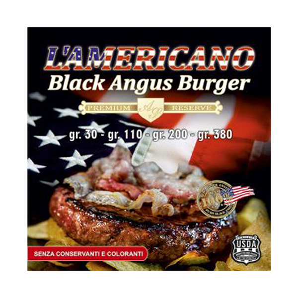 HAMBURGER AMERICANO MONSTER BLACK ANGUS 8 PZ DA 380 GR
