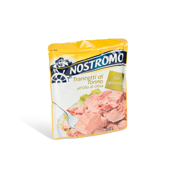 TONNO IN BUSTA IN OLIO DI OLIVA DA 300 GR NOSTROMO