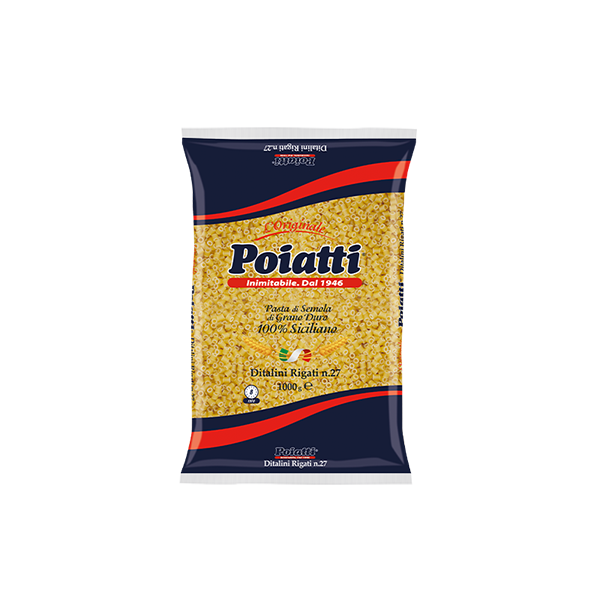 DITALINI RIGATI N.27 POIATTI SPA DA 1 KG