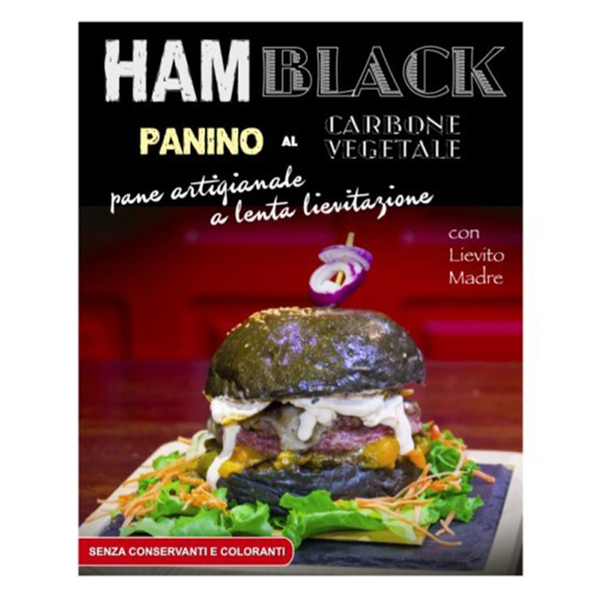 PANINO HAMBURGER AI CARBONI VEGETALI 36 PZ DA 110 GR